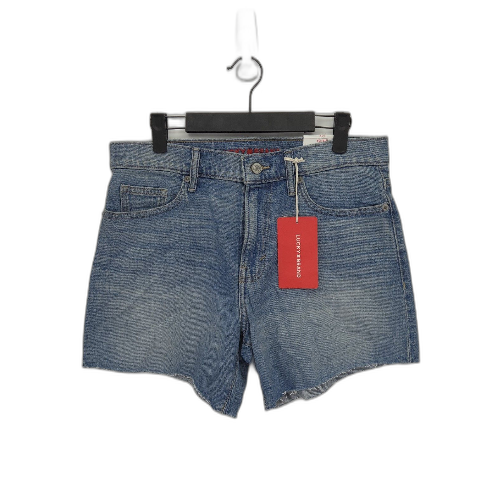 New Lucky Brand Womens 90s Midi Denim Cut Off Shorts Size 6